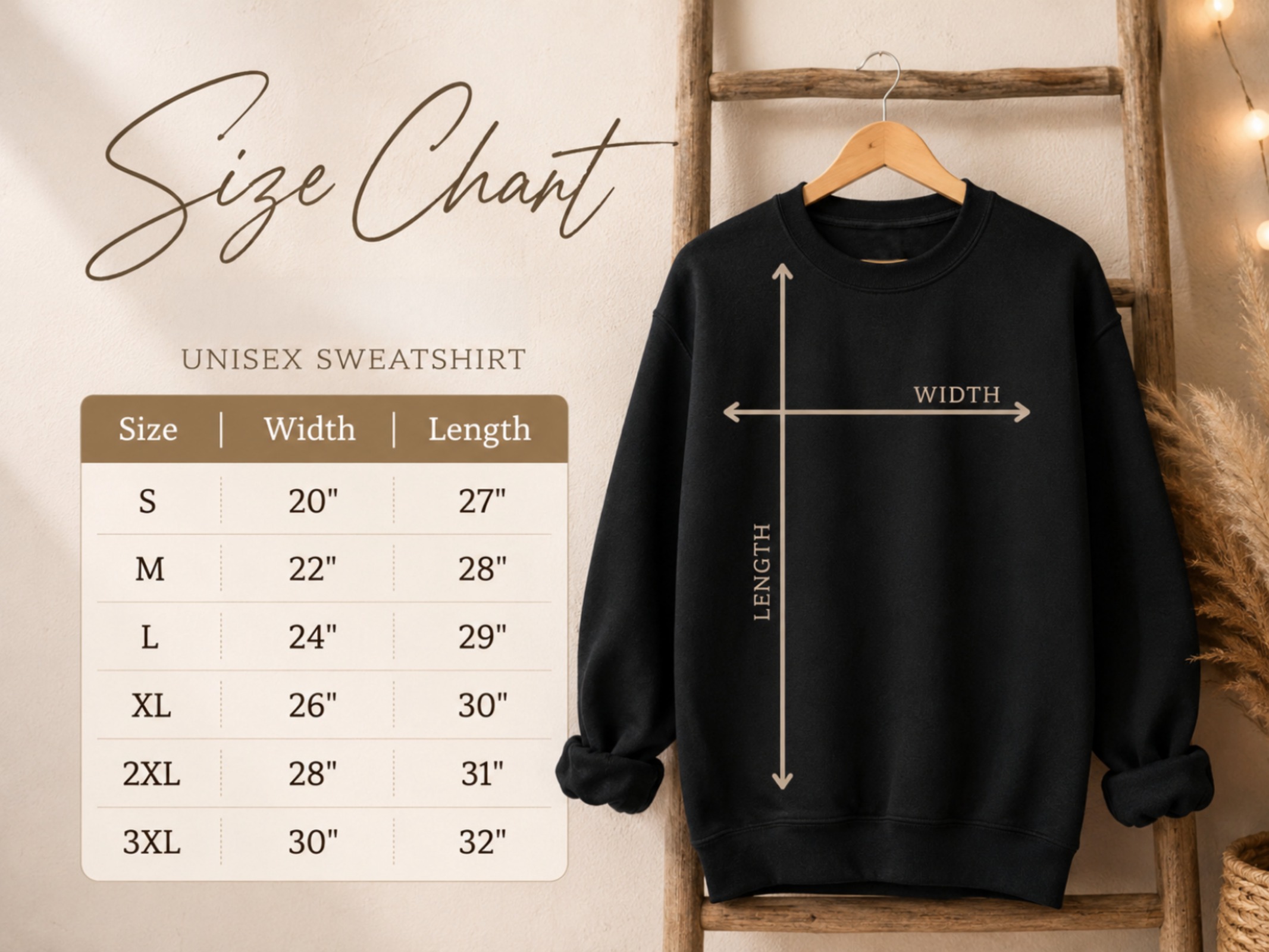 Gildan 18000 Size Chart .Hanging Size Chart for Gildan .dan 1800 Mockup and (1)_result