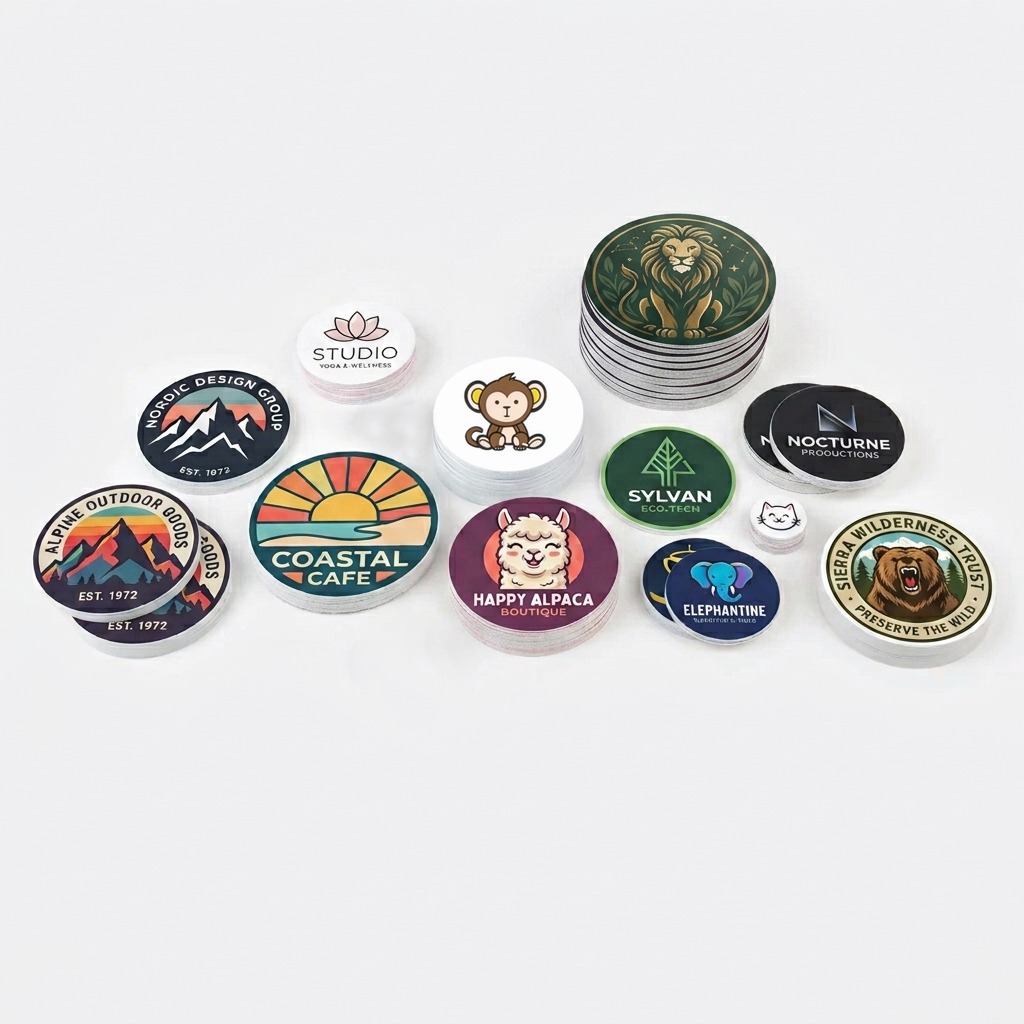 round die cut stickers
